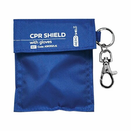 AERO HEALTHCARE Aeroshield Cpr Face Shield Disposable Keyring With Gloves ASK002US